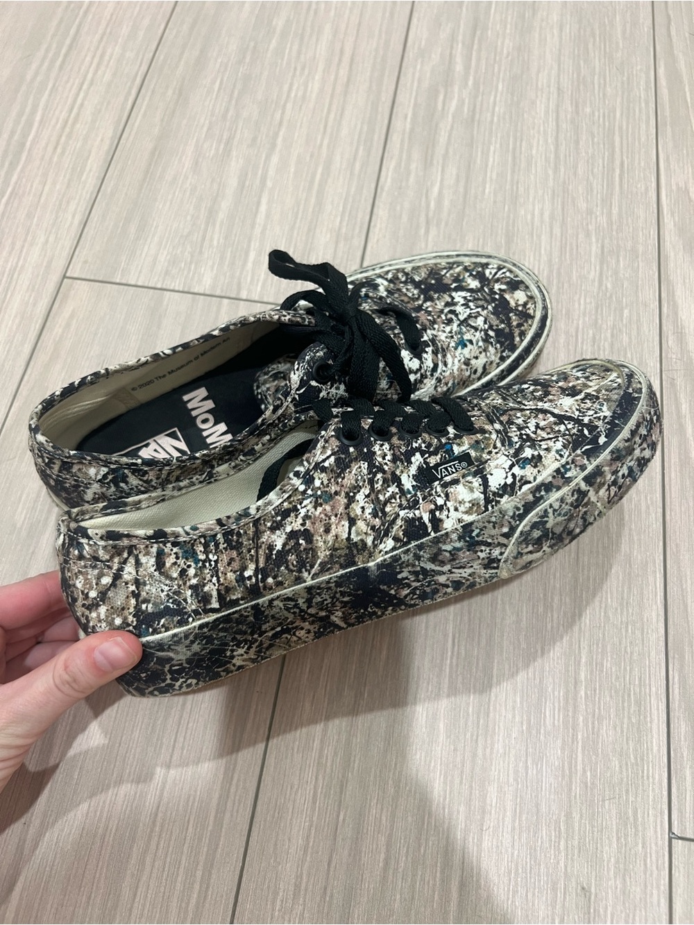 Vans Women’s MoMA Low Top Sneakers in Splatter Camo Design Size 8